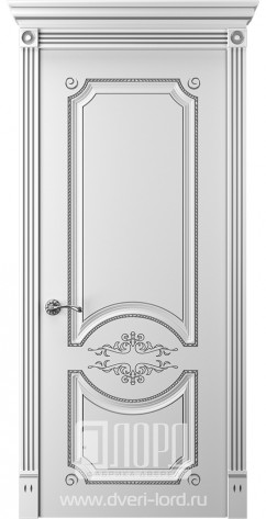 Лорд Межкомнатная дверь Прима 1 ДГ Патина серебро, арт. 23291