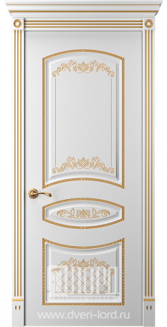 Лорд Межкомнатная дверь Прима 3 ДГ Патина золото, арт. 23305