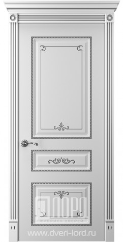 Лорд Межкомнатная дверь Прима 5 ДГ Патина серебро, арт. 23319