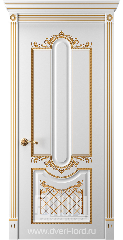 Лорд Межкомнатная дверь Прима 2 ДГ Патина золото, арт. 23297 - фото №1