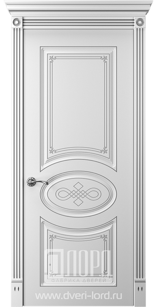 Лорд Межкомнатная дверь Прима 7 ДГ Патина серебро, арт. 23335 - фото №1